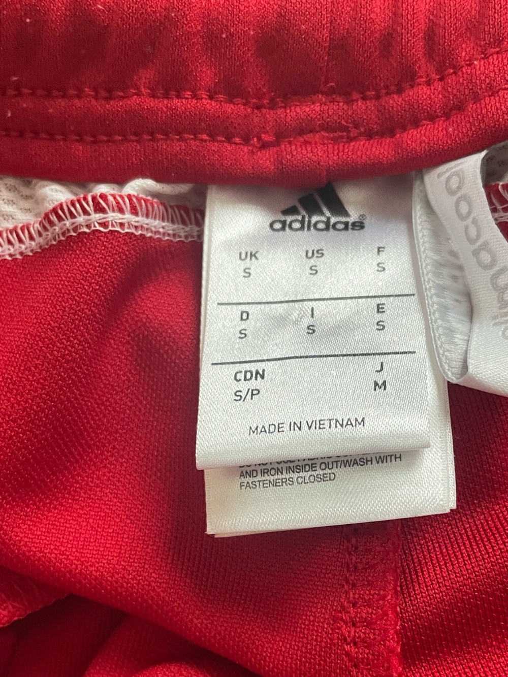 adidas Red Soccer Pants with White Side Stripes - Picture 4 of 5
